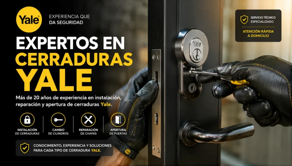 Cerrajero experto en cerraduras Yale instalación reparación y apertura de puertas