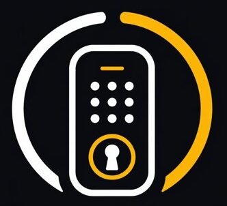 logo cerrajero a domicilio con cerradura digital servicio urgente 24 horas